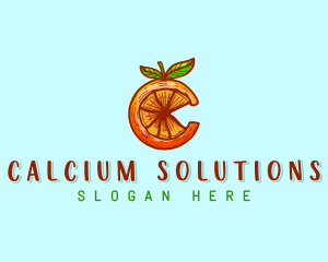 Orange Fruit Letter C logo design