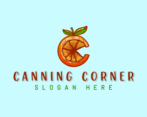 Orange Fruit Letter C logo design