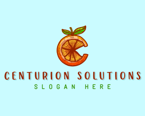 Orange Fruit Letter C logo design