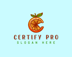 Orange Fruit Letter C logo design