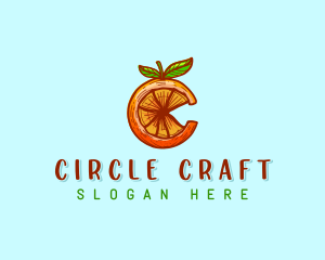 Orange Fruit Letter C logo design