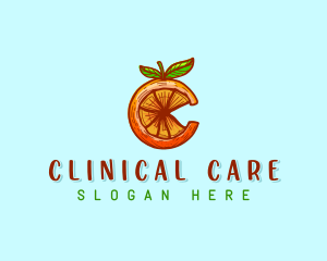 Orange Fruit Letter C logo design