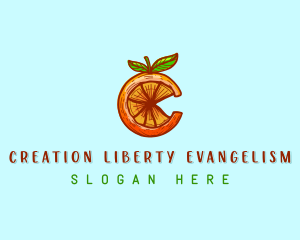 Orange Fruit Letter C logo design