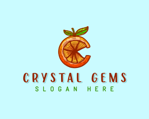 Orange Fruit Letter C logo design