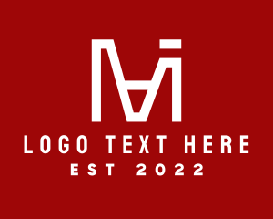 Red And White - Red White Letter M logo design