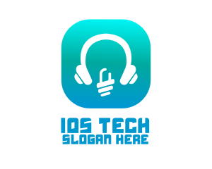 Tech Headphone App logo design