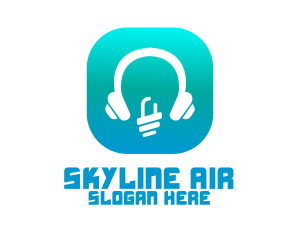Player - Tech Headphone App logo design