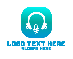 High Tech - Tech Headphone App logo design