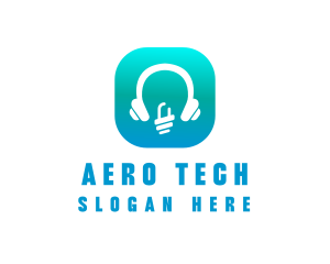 Tech Headphone App logo design