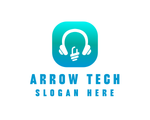 Tech Headphone App logo design