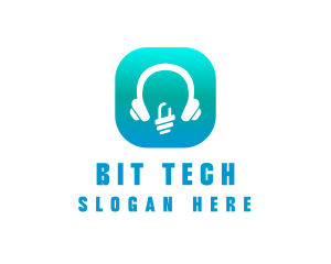 Tech Headphone App logo design