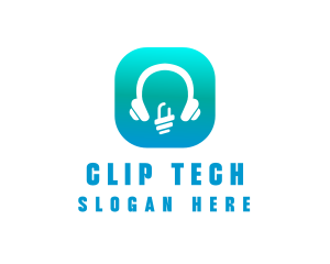 Tech Headphone App logo design