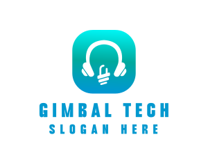 Tech Headphone App logo design