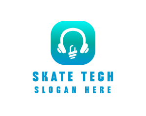 Tech Headphone App logo design