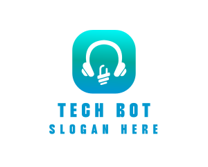 Tech Headphone App logo design