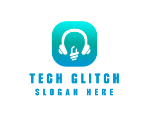 Tech Headphone App logo design