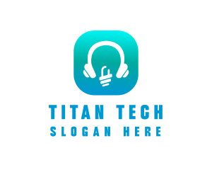 Tech Headphone App logo design