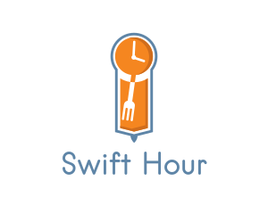 Hour - Food Time Grandfather Clock logo design