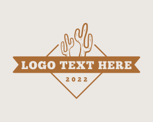 Desert - Countryside Cactus Banner logo design