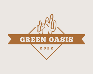 Succulent - Countryside Cactus Banner logo design