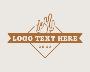 Texas - Countryside Cactus Banner logo design