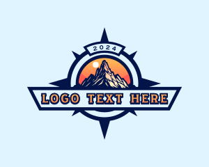 Map - Mountain Outdoor Compass logo design