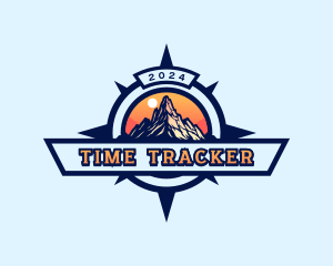 Mountain Outdoor Compass logo design