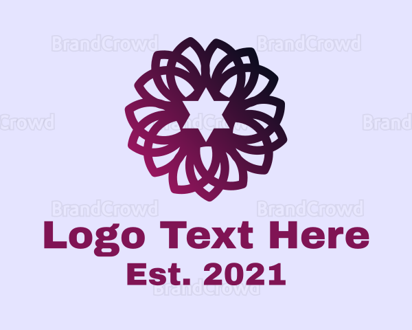 Gradient Star Flower Logo