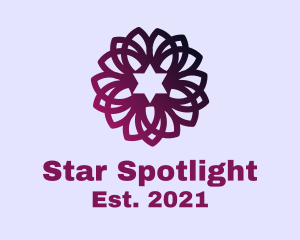 Gradient Star Flower  logo design