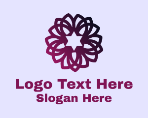 Gradient Star Flower  Logo
