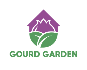 Purple Flower House logo design