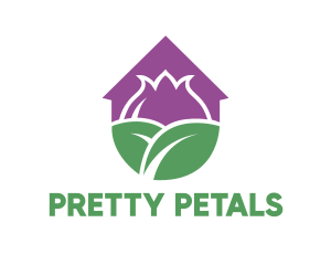 Purple Flower House logo design