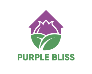 Purple Flower House logo design