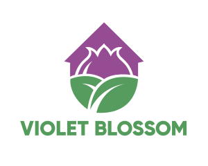 Purple Flower House logo design