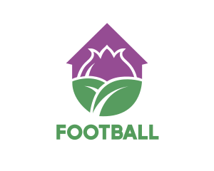 House - Purple Flower House logo design