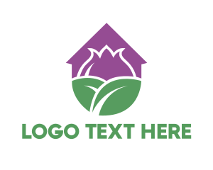 Purple - Purple Flower House logo design