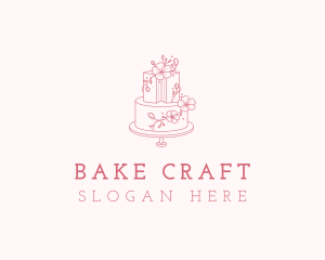 Cake Bakery Dessert logo design