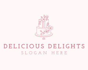 Cake Bakery Dessert logo design