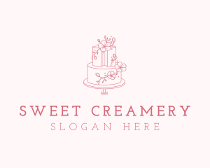 Cake Bakery Dessert logo design