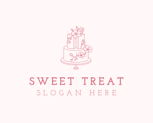 Cake Bakery Dessert logo design