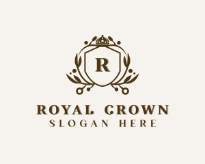 Floral Royalty Crown logo design