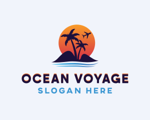 Island Beach Travel logo design