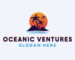 Island Beach Travel logo design