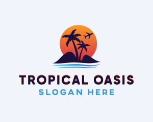 Island - Island Beach Travel logo design