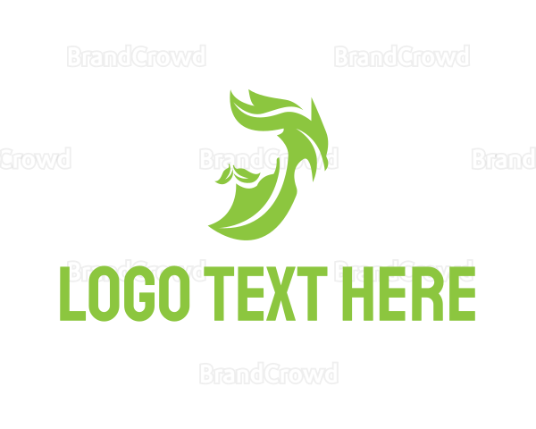 Leaf Man Mustache Logo