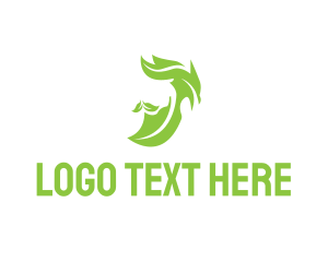 Barber - Leaf Man Mustache logo design