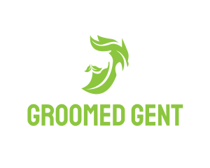 Groom - Leaf Man Mustache logo design