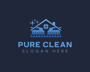 Brush Cleaning Disinfection logo design