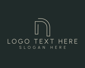 Modern Minimalist Letter N logo design