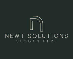 Modern Minimalist Letter N logo design